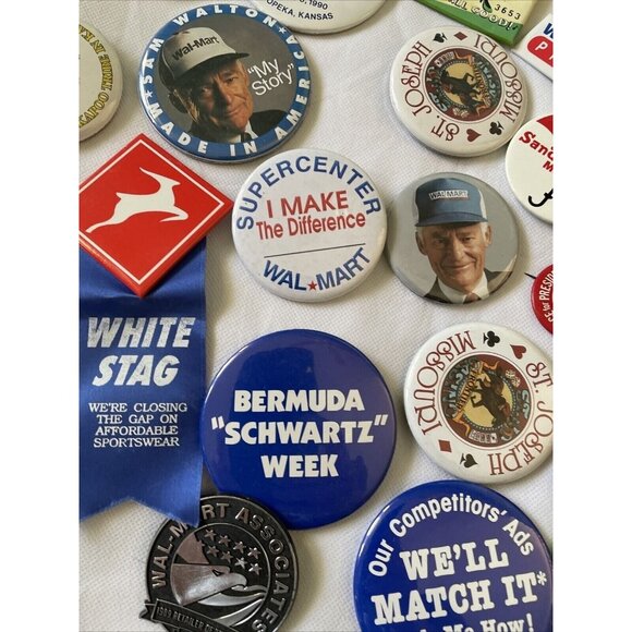 Vintage Pinback Button Collection - 30 Pcs - Wm. Dalton St. Joseph & More - Picture 11 of 12